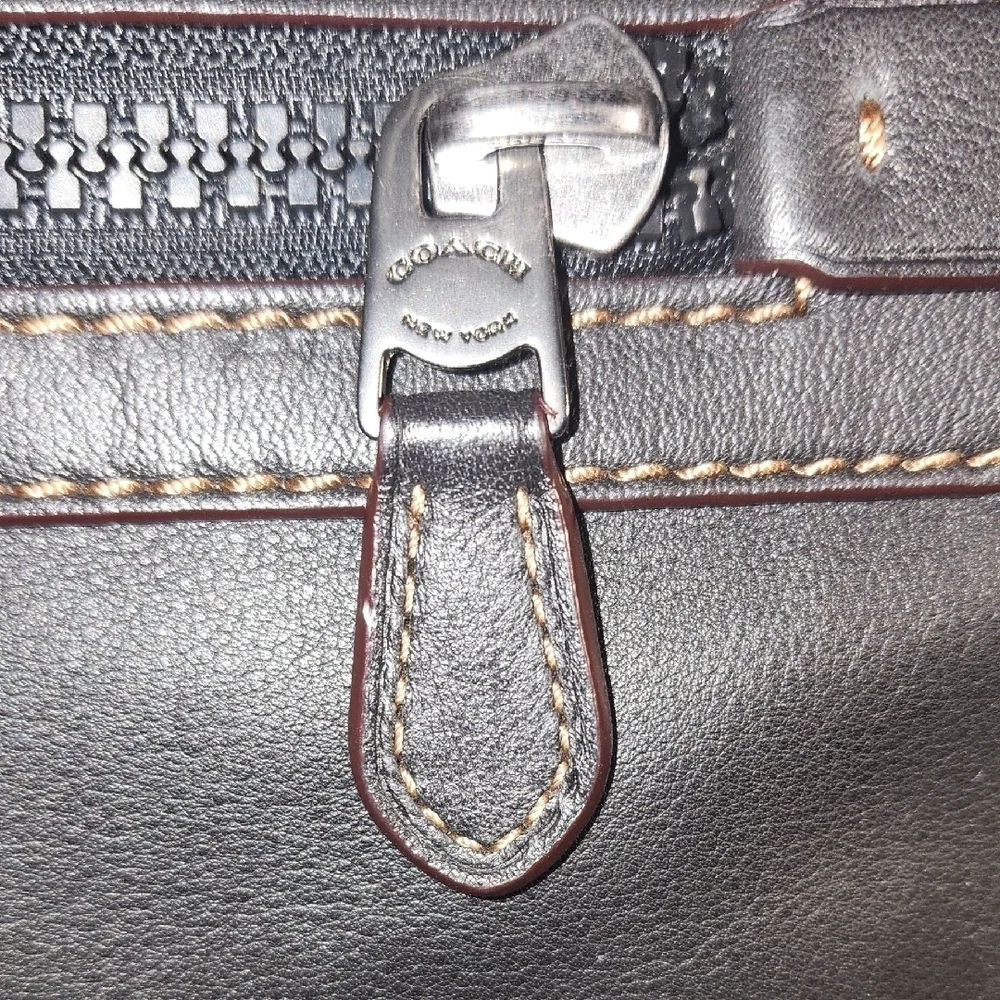 Coach Black Leather Laptop Tote